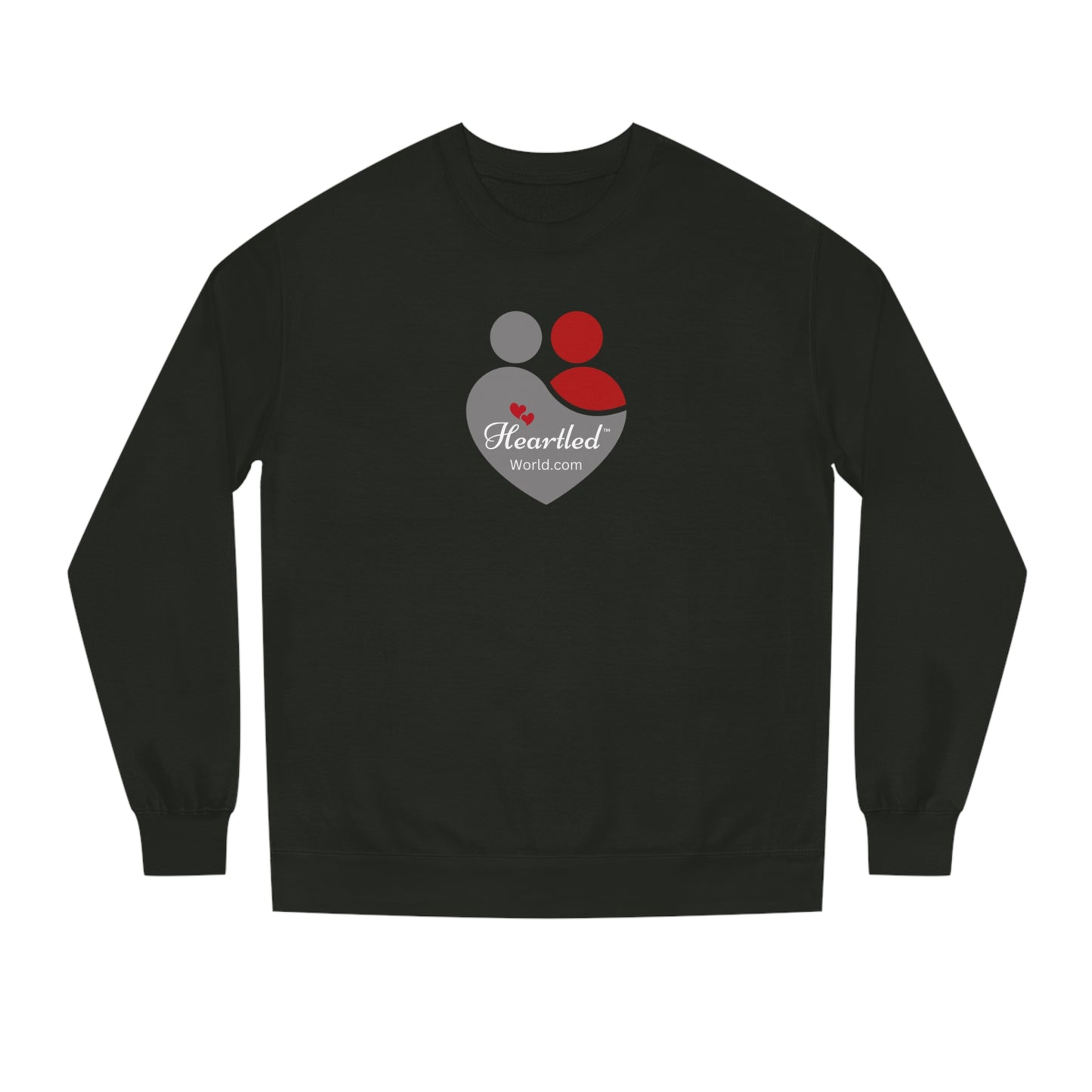 Unisex Crew Neck Sweatshirt - FRONT: Heartled Logo  BACK: What Your Heart Brings: Love, Peace, Inspiration, and more.