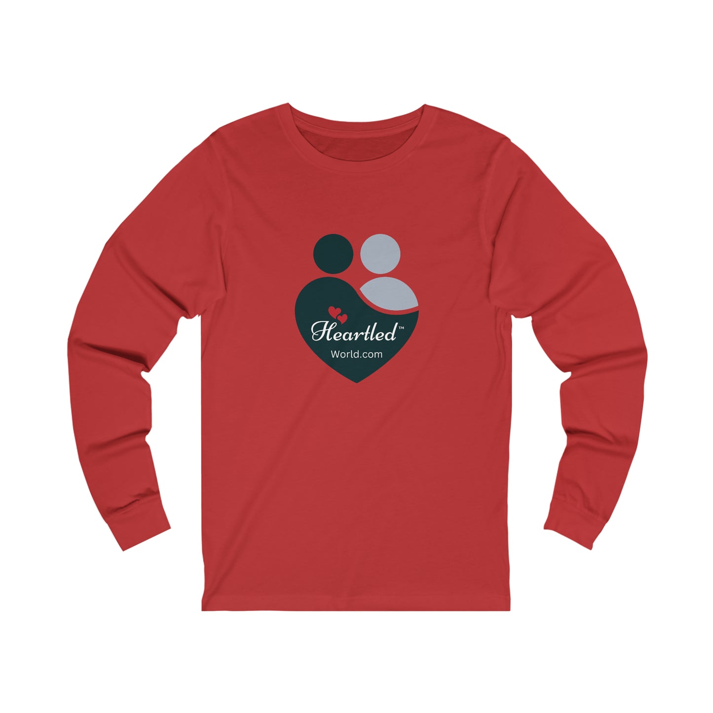 Unisex Jersey Long Sleeve Tee - (Front) Heartled Logo - (Back) Heartled Characteristics